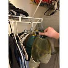 Cabide Organizador de Bonés e Chapéus | Suporte Multiuso Compacto e Resistente - Branco - Visão 3