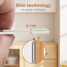 16个橱柜磁性吸盘，无需钻孔，经久耐用，适合日常高强度使用 - 銀色 - 查看 5