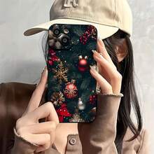 Funda para teléfono con diseño "Navidad, Adorno". Compatible con fundas ,  17,  16 Pro Max,  15 Pro Max,  13 y  12. Fabricada en TPU, ofrece protección contra golpes y caídas. Un regalo encantador para familiares, amigos, en días festivos y ocasiones especiales. - Negro - Ver 1