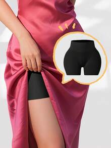 Women Seamless Underwear Slimming Shorts High Waist Shaper Panties Underware Safety Short Pants Ice Silk Women's Protective Pants No Rolling Bottoming Shorts Lingerie - Black - View 3