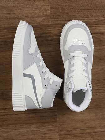 Men's Flats Shoes Casual Sneakers, Lace Up Soft Sole Flat Comfortable Skate Shoes For Men, Lightweight High-Top Daily Shoes
