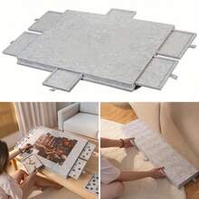 2-In-1 Design 1000 Pcs Puzzle Board Storage Organizer W/Drawers Portable - Grey - View 10