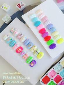2025 Nail Art Velvet Paint Gel And Cream Gel Set, 18-Panel Fashion LED Nail Gel, High Saturation Color Gel Nail Polish, Glossy Shine Multi-Functional Modeling Gel Nail Polish For Fashion Salon Nail Design, Christmas Gift For Women - Nhiều màu - Xem 6