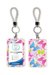 1pc Butterfly Print Fashion Personalized Cartoon Pull-Tab Card Holder Keychain Bag Pendant, Student Wristband Card Holder, Ladies Wristband Card Holder, ID Bus Protection Case, Student Campus Card Protection Case - Multicolor - View 11