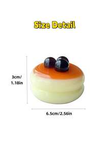 1个柔软Q弹蛋糕玩具，面包造型，超柔软慢回弹蛋糕造型，可用作压力球、手指玩具（随机配件）、成人减压玩具、挤压球、柔软可爱玩具，缓解焦虑，感官手指玩具（适合14岁以上人群） - 彩色 - 查看 5