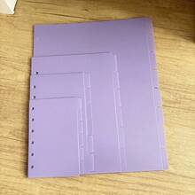 A4/A5/A6/A7 环形分隔页 6/8 页活页夹分隔页 PP 分隔页 预算书配件 日记本 日程本 笔记本配件