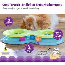 Tower Of Tracks 3 - Level Track With 6 Balls, Interactive Indoor Cats, Orange - 無限軌道 - 查看 2