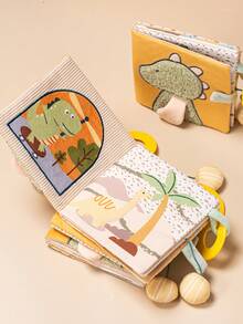 1 cuốn sách vải cho bé, họa tiết khủng long hoạt hình, kỳ lân, bướm và rùa, đồ chơi học tập giác quan, phù hợp cho trẻ sơ sinh, vải bền, quà tặng giáo dục, sách vải chơi cho trẻ nhỏ, sách cho bé, sách cho trẻ sơ sinh, sách mềm cho bé. - Nhiều màu - Xem 2