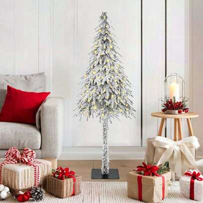 Christmas Tree With 150 LEDs White 120 Cm PE And Steel