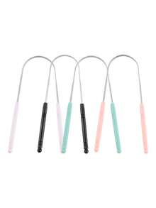 4pcs/1pc Professional Stainless Steel & Plastic Handle U-Shaped Tongue Scraper, Tongue Cleaner, Tongue Brush For Oral Care, Reduce Halitosis, Improve Oral Hygiene, Convenient Oral Care Tool - Multicolor - View 14