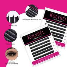 KOLYBEL Bottom Lash Extension 0.03 B Curl 5-7mm Mixed Length Tray Black Premium Eyelash Extensions Soft Under Lower Eyelash Extension Salon Use (Bottom,0.03-B-5-7mm) - Nâu nhạt-D-0.07 - Xem 12