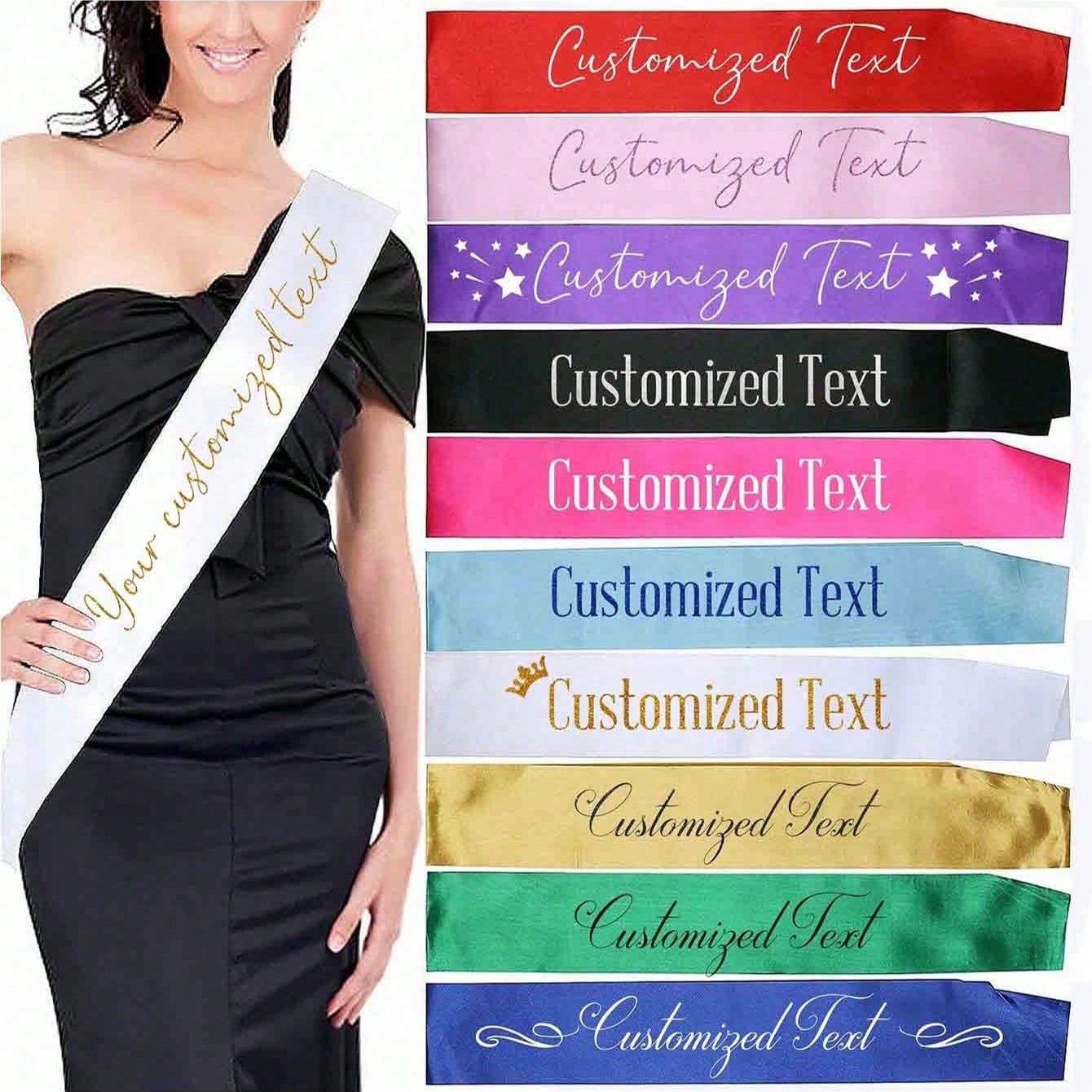 1pc Customized Text Satin Ribbon, Personalized Slogan Ribbon, Customized Text Party Ribbon, Customized Logo Text Personalized Ribbon, Bride-To-Be Ribbon, Bachelorette Party Ribbon, Pageant Birthday Customized Ribbon, Customized Ribbon, Homemade Ribbon, Customized Bride Ribbon, Bachelorette Party Favor, Personalized Ribbon, Customized Ribbon, Party Favor, Personalized Gift, Wedding Party, Bridesmaid Proposal Gift