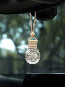 Car Mounted Cross Perfume Bottle Pendant Essential Oil Empty Bottle Car Mounted Rope Pendant 10ml Glass Bottle Fragrance Volatilization - Multicolor - View 3