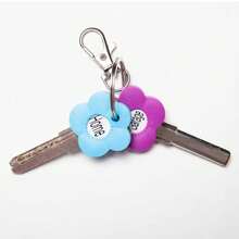 10pcs/Set Colorful Silicone Key Covers, Clover Shaped Key Finders, Elastic Key Protectors In Multiple Colors