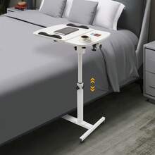 Mesa de ordenador con ruedas - Blanco - Ver 4