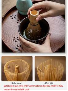 天然竹茶筅 Chasen 准备抹茶粉刷工具、抹茶筅套装、茶具、抹茶筅、抹茶碗 回到学校