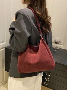 Luxury New PU Leather Fashion Design Handbag - Burgundy - View 5