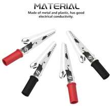 WMYCONGCONG 22 PCS Metal Alligator Clips Electrical  Clamps With Plastic Hands Red Black Kit - Redblack - View 4