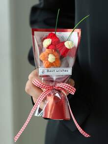 1支迷你人造花，附赠礼品袋，是情人节、母亲节花束和小礼物的理想之选 - 彩色 - 查看 8