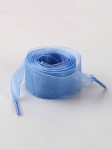 New Fashionable Versatile Sneakers With Tulle Lace Shoelaces, Transparent Lace Shoe Strings Ballerina Style Decor, Small White Shoes Decorative Cords