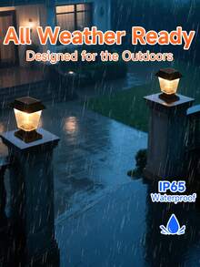 CANMEIJIA Đèn LED năng lượng mặt trời chiếu lối đi, đèn cột năng lượng mặt trời, đèn LED trụ ngoài trời, chống nước IP65 với chức năng hẹn giờ và điều khiển từ xa, ánh sáng có thể điều chỉnh, trang trí nhà cửa theo phong cách cổ điển, dễ dàng lắp đặt cho vườn, bãi đậu xe, hành lang, hiên nhà, ban công, bồn hoa, ngã tư, cắm trại, bàn ngoài trời, lối đi. - Đèn cột năng lượng mặt trời có độ sáng thay đổi và điều khiển từ xa - Xem 5