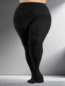 1 đôi quần tất nữ cỡ lớn 80D, màu trơn, chất liệu sợi polyester mềm mại, có thể giặt tay, nhiều màu sắc để lựa chọn, thiết kế cạp cao, phù hợp với phụ nữ cỡ lớn, thoải mái và thoáng khí. - Nhiều màu - Xem 17