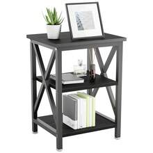 Mesa Auxiliar, Mesa De Noche Moderno, Pequena Mesa De Centro Buró Para Recámara Mesa De Noche Minimalista Mesa Auxiliar Mesa Para Jardín Mesa De Centro Mesa Auxiliar Madera Moderna Mesa De Centro Mesa De Noche Con Estante Mesas Auxiliares - Negro - Ver 8