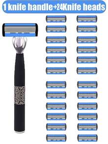 Men's Manual Safety Shaver, With 6 Layers Of Sharp Razor Blades For Smooth Shaving, An Ergonomic Manual Designed Shaving Tool That Provides An Instant Shaving Experience, Making You Feel Refreshed. It Is A Men's Shaving Tool That Is Easy To Clean, Easy To Install, Affordable And Durable.