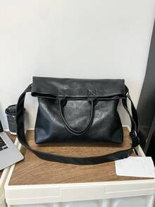 Korean Style Handbag Shoulder Bag Tote Bag, Unisex Design, Large Capacity, Suitable For Commuting