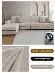 1 Vỏ bọc đệm ghế sofa chống trượt bằng vải Jacquard sang trọng, mềm mại và thân thiện với da, thân thiện với thú cưng, vỏ bọc ghế sofa chống trầy xước, phù hợp với ghế sofa kết hợp hình chữ L và ghế sofa 1/2/3/4 chỗ ngồi (bán riêng lẻ), đa năng cho mọi mùa - Màu be - Xem 8