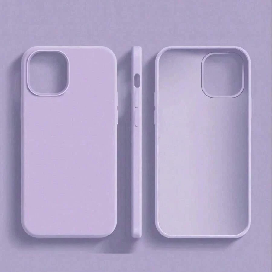 Liquid Silicone Phone Case - Purple Lilac, Anti-Yellowing & Soft Protective, Compatible With IPhone, Waterproof, Shockproof, Anti-Fall, Anti-Scratch - 淡紫色 - 查看 1