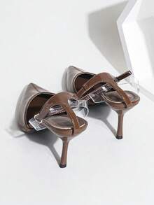 Women's Minimalist Pointed Toe Criss-Cross Strap Stiletto High Heel Sandals, Fashionable Sexy Nude Color High Heel Pumps, Suitable For Summer Outdoor, Party, Wedding, Anniversary, Valentine's Day