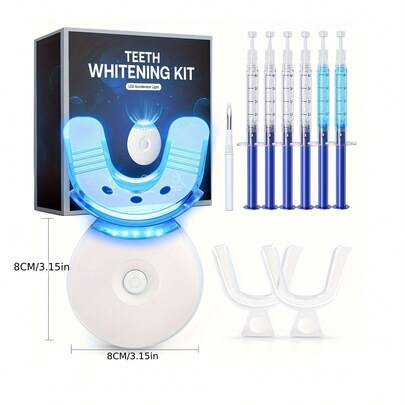 Fairywill Teeth Whitening Kit For Sensitive Teeth-1Pcs 28LED Teeth Whitening Light-3Pcs Teeth Whitening Gel -10 Min Fast Teeth Whitener- Enamel Restores Your Gleaming White Smile