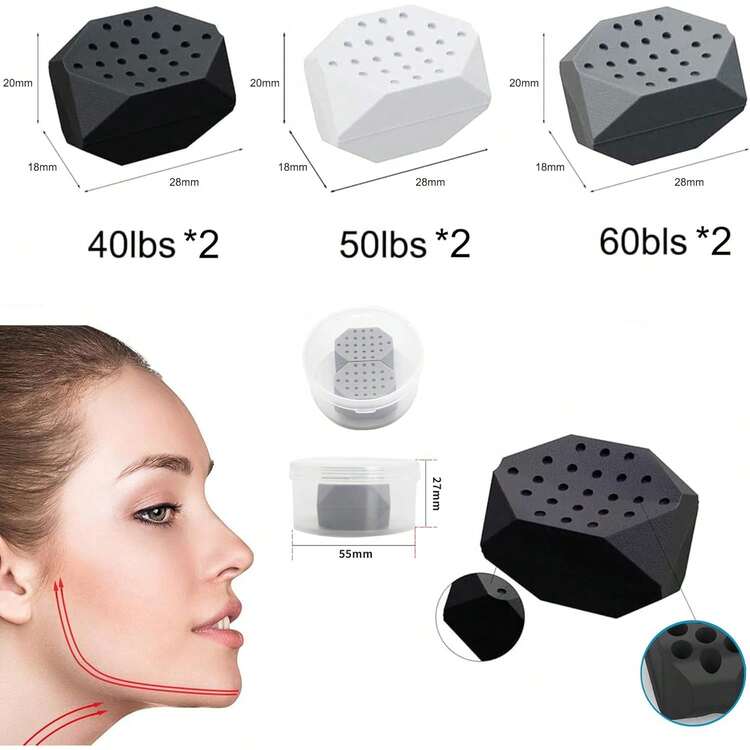 Ejercitador de cara y cuello,Ejercitador de Mandíbula Facial,Mandibula Ejercicio,Ejercitador para elevar la mandíbula,entrenador de músculos de mandíbula para hombres/mujeres (6 pcs) - 6 - Añade 9