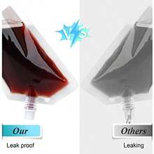 24 Pcs Plastic Flasks 8 Oz Concealable And Reusable Drink Pouches Leak-Proof  Grade Plastic For Travel - Trong sáng - Xem 5