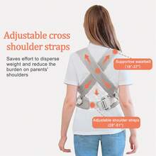 Newborn Carrier, Baby Carrier Newborn To Toddler, Ergonomic Baby Sling With Head Support - 淺灰色 - 查看 6