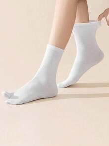 1 双男女通用时尚分趾袜，适合搭配露趾凉鞋穿着 - 彩色 - 查看 5