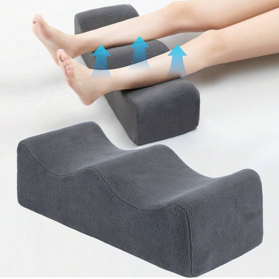 1个舒适抬腿枕，减轻腰部压力，睡眠时可作腿托，适用于床、沙发和躺椅，底部防滑，配有2条可调节绑带。 - 黑色 - 查看 1