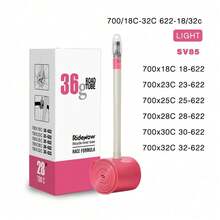Ridenow Ultralight Bicycle Inner Tube 700 X 18 25 28 32 Road Bike TPU Tube 45 65 85mm Length 28'' Super Light Inner Tube - Pink - View 11
