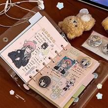 1pc - 2025 New - Line Study Room - Cat Director - ID Photo Girl High School Student - Anime Character Sticker - Phone Tablet Laptop Sticker - Planner Supplies - Decorative Sticker - Home Decor - Wall Decor - Cup Luggage Skateboard DIY Sticker - Stitch Toys Travel Toys Classroom Fidget Toys Mini Stuff Bath Toys Christmas Stationery Stress Ball - Birthday Gift - Christmas Gift - Christmas Eve Gift - Perfect Gift - Gift - Toys - Games