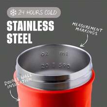 BlenderBottle Strada Shaker Cup Insulated Stainless Steel Water Bottle With Wire Whisk, 24-Ounce, White - Color15 - 查看 3