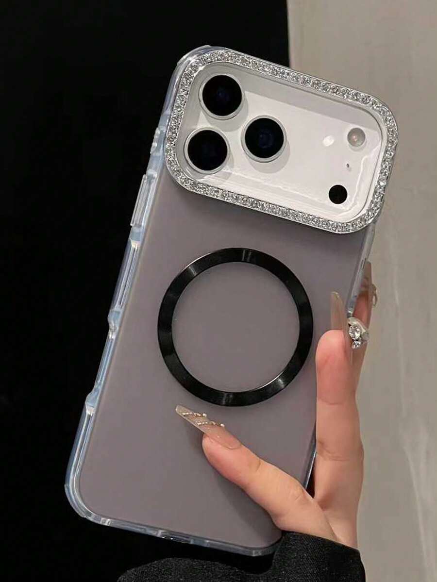 奢华水钻磁吸手机壳，兼容 17 Pro Max、17、16、15、14、13 Pro Max、16、15、14 Plus，支持无线充电，保护手机后盖