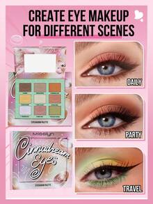 MISSLYN - 3件套肉桂卷眼妆套装，肉桂卷眼影盘，眼影，眼妆，肉桂卷，秋冬春夏风格，Maxim Eyes丰盈睫毛膏，黑色丰盈纤长可水洗睫毛膏，可叠加涂抹且可卸除，巧克力奶油眼线液，高显色度，防水 - #1+#1+#1 - 查看 5