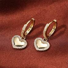 1 Pair Women's Fashion Zirconia Earrings, High-End Leisure Punk Style