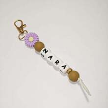 1PC Custom Daisy Silicone Keychain, Personalized Name Buckle, Commemorative Gift Letter, Charms Versatile, Functional, Lightweight Contracted, Business Casual, Commuting, Cute, Vacay Vibes/Vacation Personalized, Custom, Customized Personalized Gifts For Women, Crossbody Bag/Cross Body, Travel Bag, Shoulder Tote Bag Ideal Gifts For Her Women, Rookies & White-Collar Workers - Multicolor - View 27