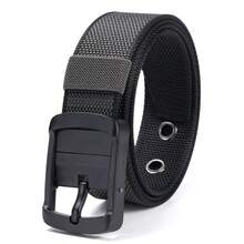双面加厚高密度编织战术腰带，配旋转扣，休闲男士腰带，复古风，适合秋季/都市穿搭，经典圣诞冬季时尚日常男士男友礼物 - 男士雙面編織腰帶 - 查看 3