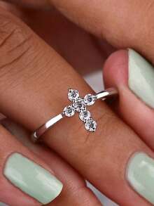 1 PC Classical 925 Sterling Silver Cubic Zirconia Rings Wedding Jewelry For Women Fine Jewelry - 1# - View 13