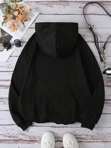 Santa Cruz Shark Graphic Hoodie Unisex Streetwear Sweatshirt With Bold Print And Front Pocket Design - Đen - 36 - Xem 3