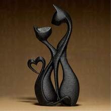 1 sztuka eleganckiej ozdoby na biurko z kotem, urocze figurki kotów, dekoracyjne akcesoria dla kotów, dekoracje samochodowe, luksusowe drobne prezenty, prezenty urodzinowe - Wielokolorowe - Zobacz 5