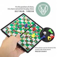 1 件超大磁性便携式蛇梯棋棋盘游戏，3D 蛇梯棋棋子，可折叠游戏棋盘，节日派对礼物，圣诞节、新年生日礼物，颜色随机 - 彩色 - 查看 7